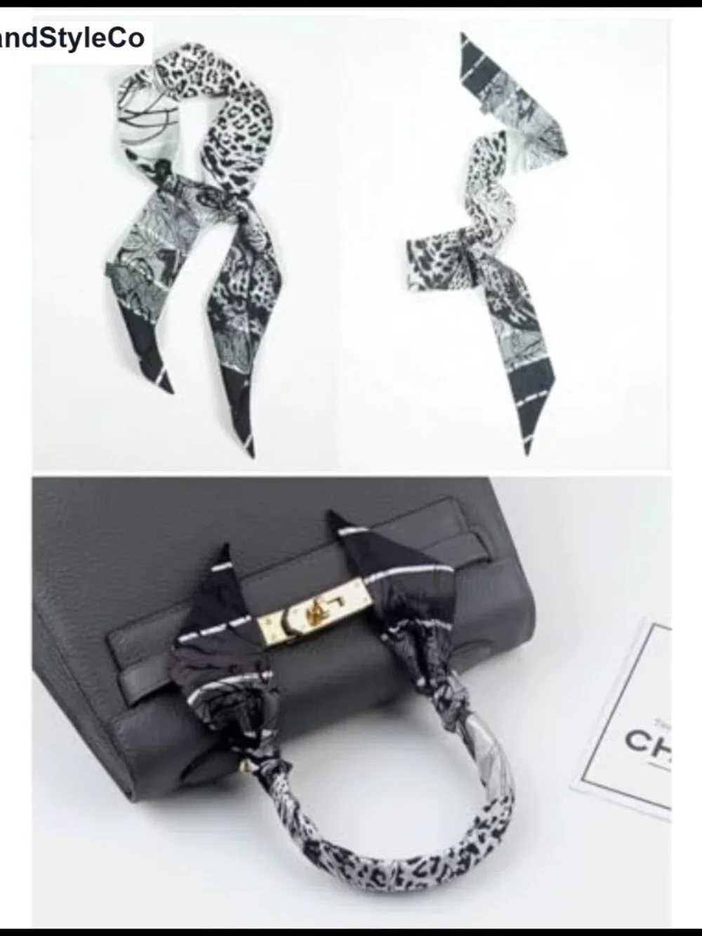100% Mulberry Silk Scarf 2 Pair Pack Hair Ribbon Handbag Scarf Belt
